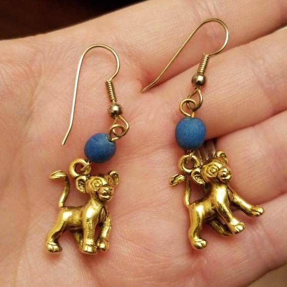 Disney Jewelry - Vtg. Brass Disney Simba Earrings